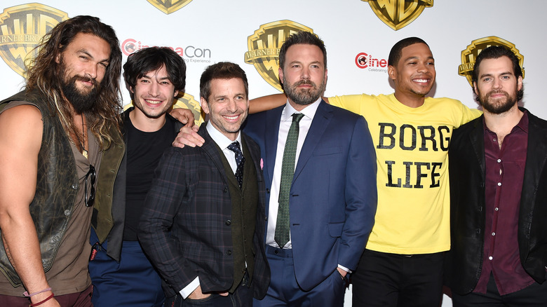 Zack Snyder with DC actors