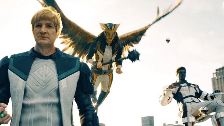 Guy Gardner, Hawk Girl, and Mr. Terrific in "Superman" (2025)