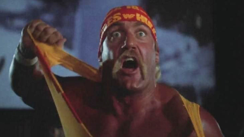 Hulk Hogan tearing tank top in Gremlins 2