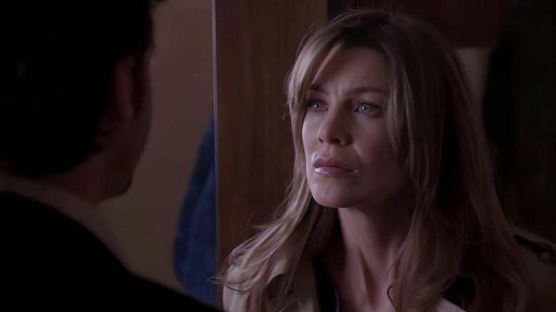 Meredith looking upset