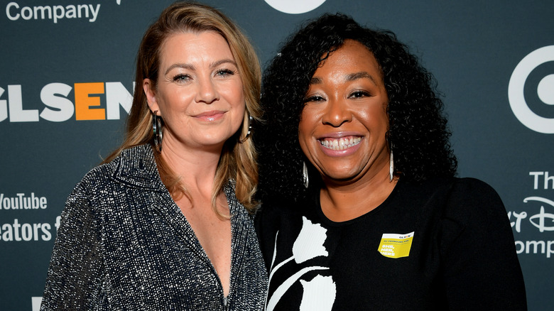 Shonda Rhimes and Ellen Pompeo posing