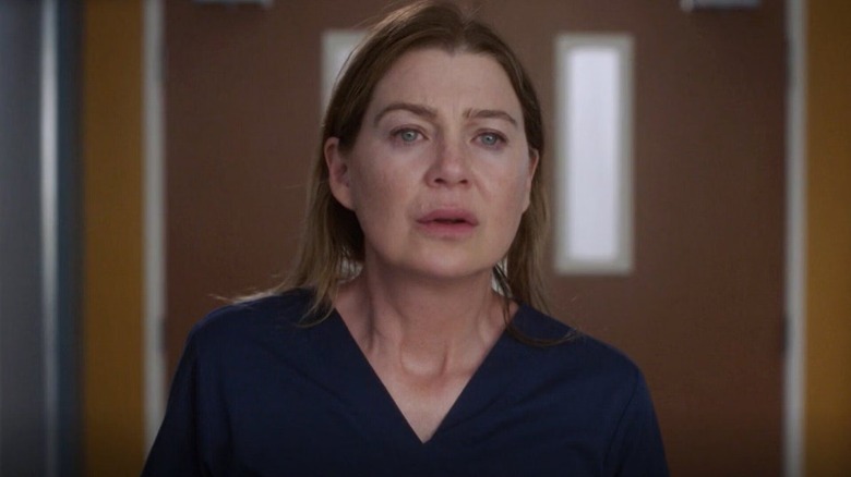 Meredith crying on Grey's Anatomy