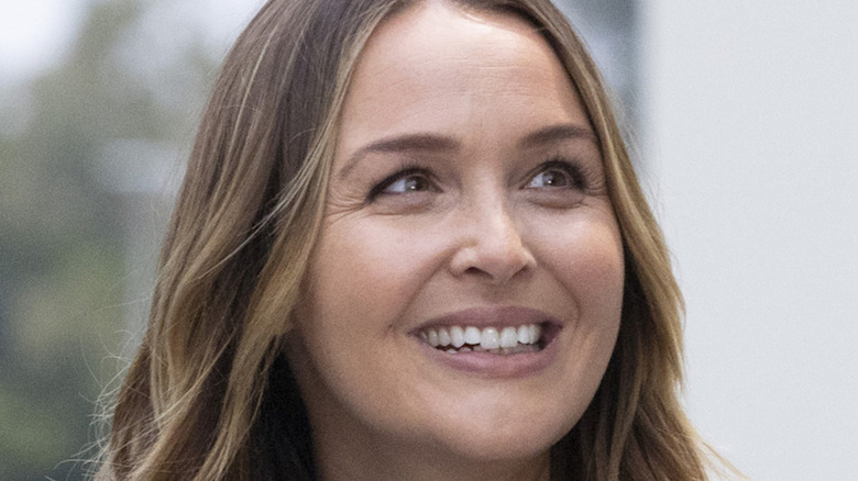 Jo smiling in Grey's Anatomy 