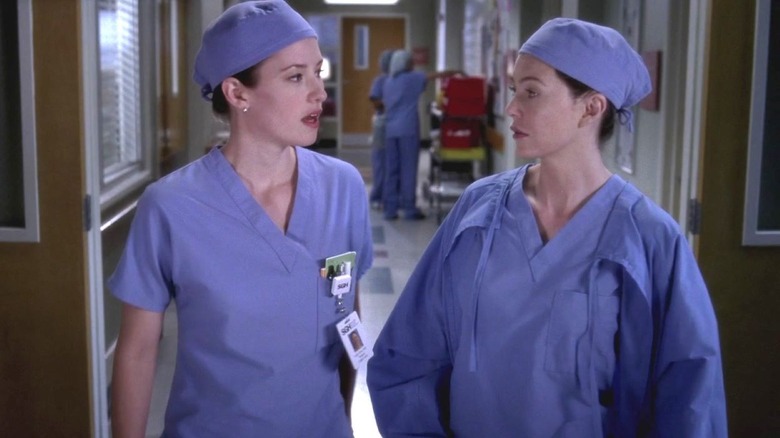 Lexie and Meredith talking