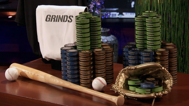 Grinds display on Shark Tank set 