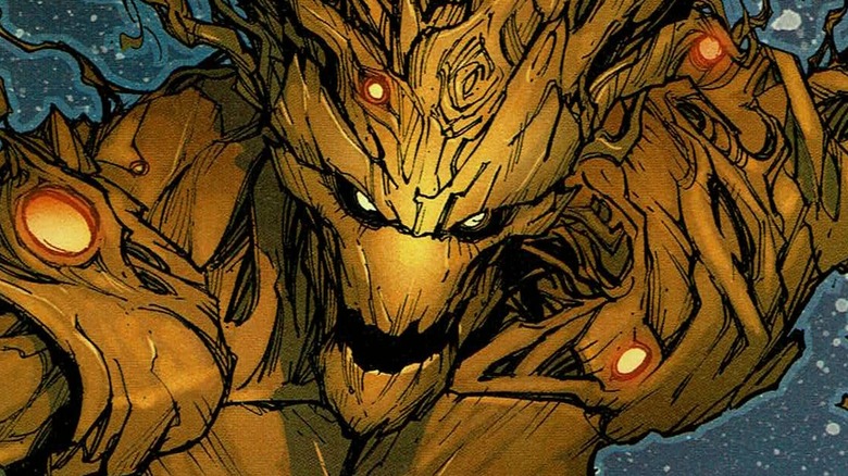 Groot looking angry