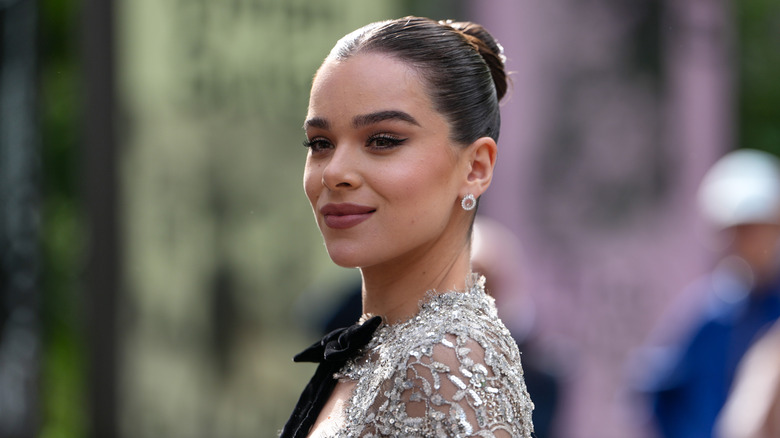 Hailey Steinfeld smiles in a fancy gown