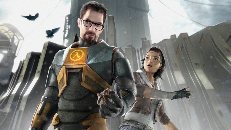 Gordon Freeman and Alyx Vance prepare for battle