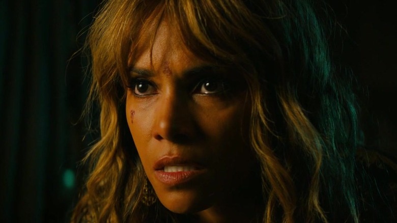 Halle Berry looking concerned