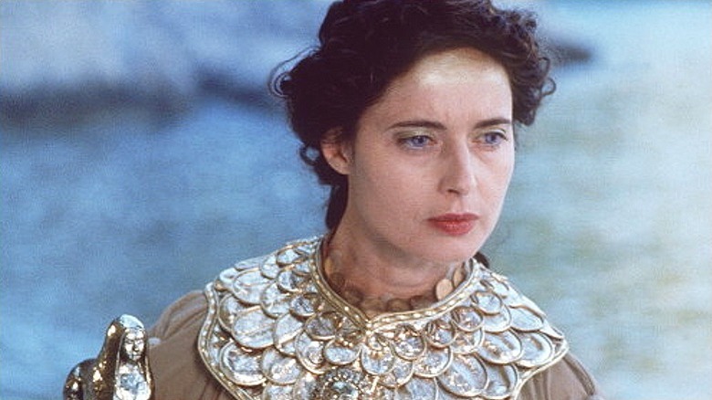 Athena looking to the side in The Odyssey (1977)