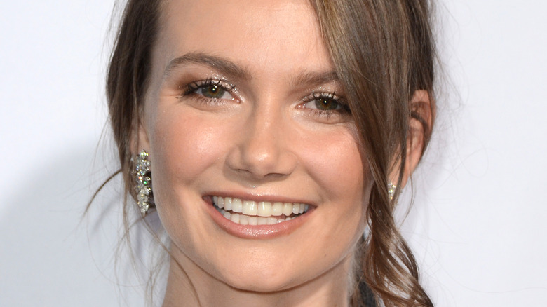 Andi Matichak smiling at Halloween premiere