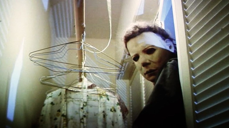 Michael Myers smashes into a closet in Halloween (1978)