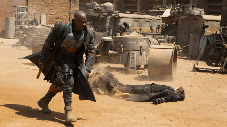 Soren running during a fight