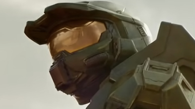 Pablo Schreiber acting as Master Chief