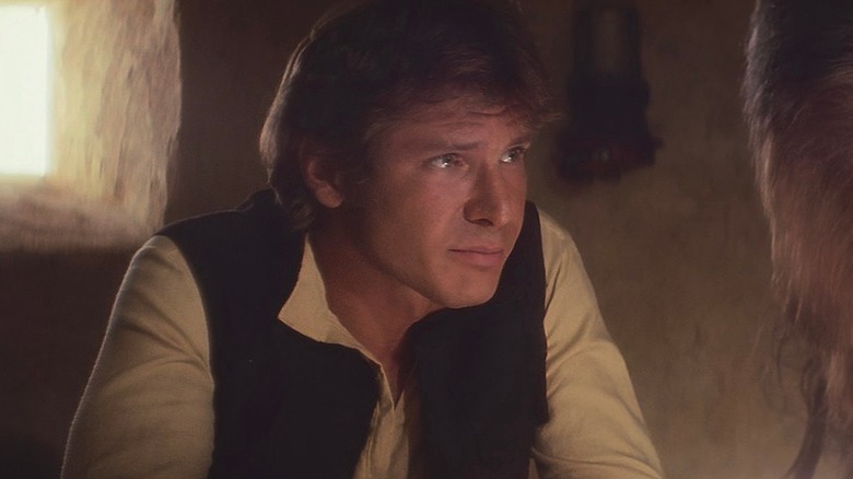 Han Solo wearing a black vest