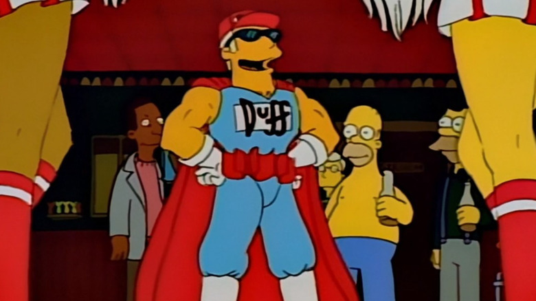 Duffman posing