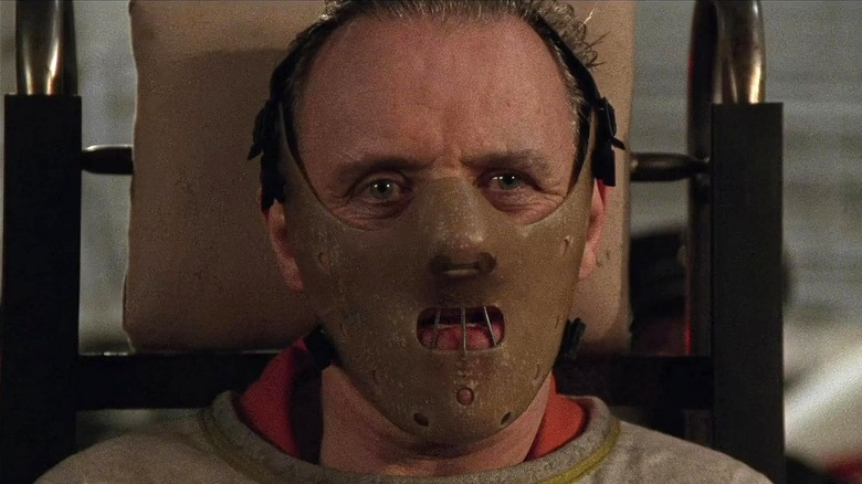 Hannibal Lecter in his mask in "The Silence of the Lambs."