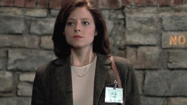 Clarice standing in a jail in "The Silence of the Lambs."