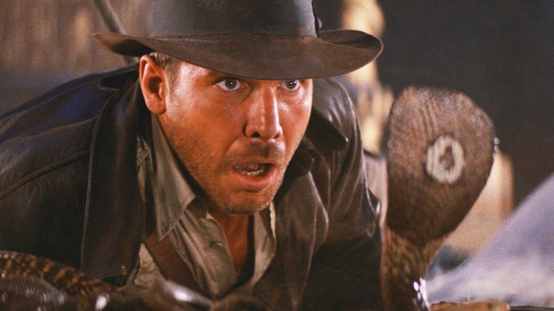 Indiana Jones scared of snake