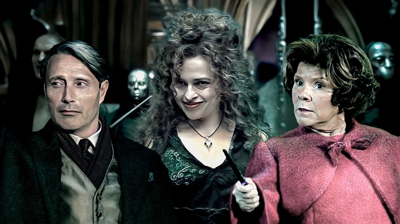 Gellart, Bellatrix, and Dolores look menacing