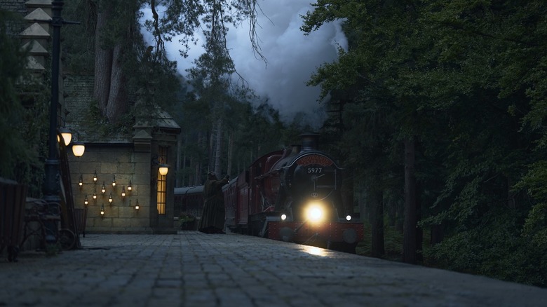 The Hogwarts Express arriving at Hogsmeade Station in Harry Potter and the Philosopher's Stone (2026)