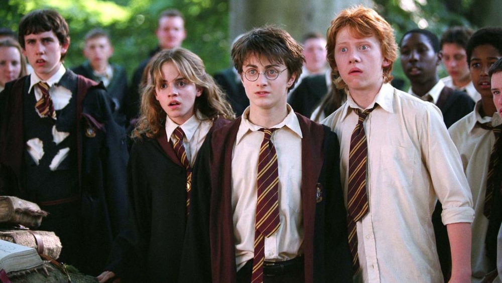 Neville Hermione Harry Ron surprised