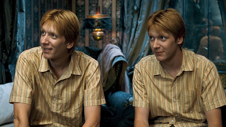 Weasley twins matching striped tops