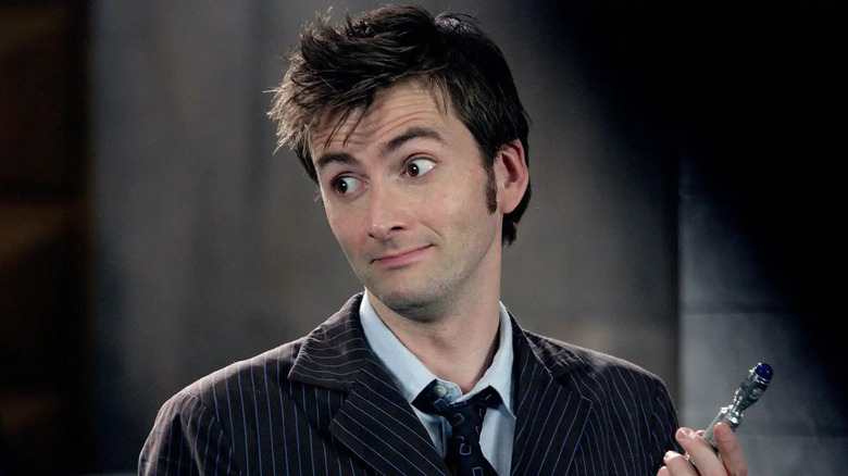 Doctor smiling sonic screwdriver