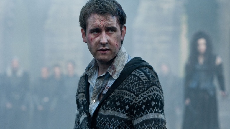 Neville Longbottom bloodied and looking concerned