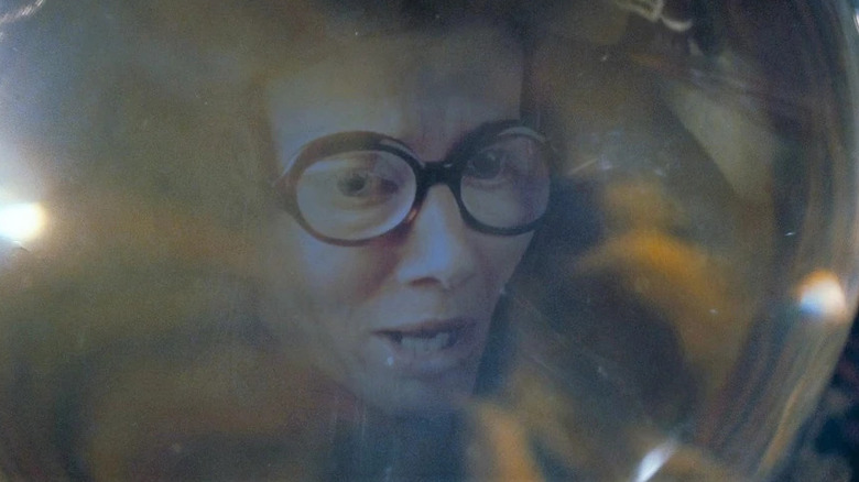 Sybill Trelawney looking into crystal ball in Harry Potter and the Order of the Phoenix
