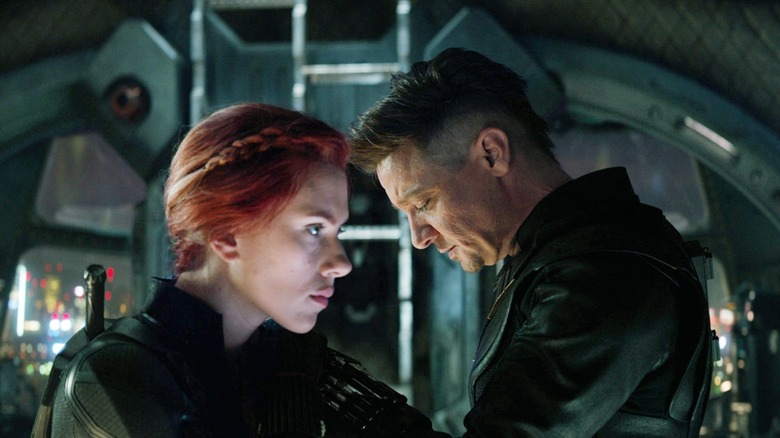 Natasha and Clint not making eye contact