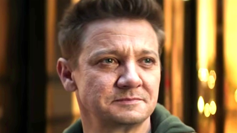 Jeremy Renner smiling as Hawkeye