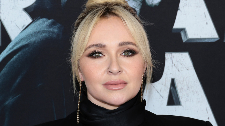 Hayden Panettiere wearing black