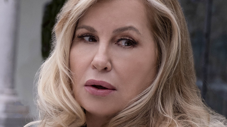 Jennifer Coolidge looking surprised in The White Lotus