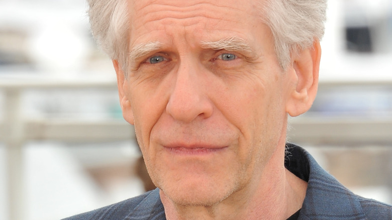David Cronenberg with a blank expression 