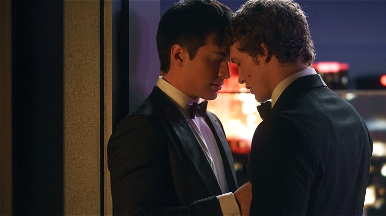 Shane and Ilya touching foreheads in Heated Rivalry (2026)