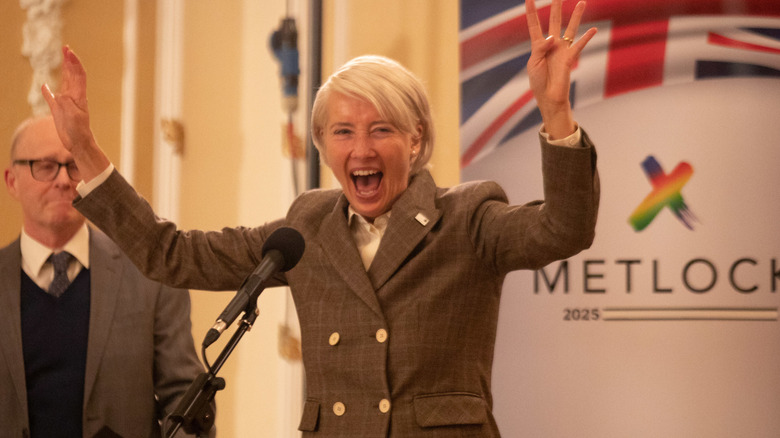 Vivienne Rook celebrating in Years and Years (2019)