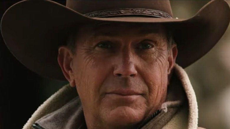 Kevin Costner playing John Dutton on Yellowstone