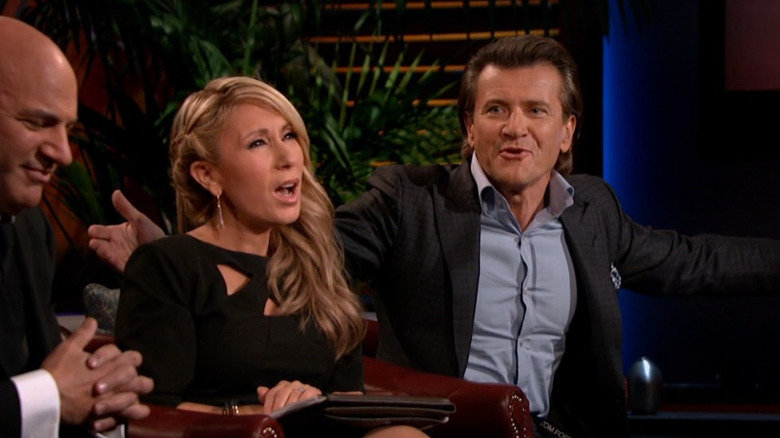 Robert Herjavec and Lori Greiner arguing on Shark Tank