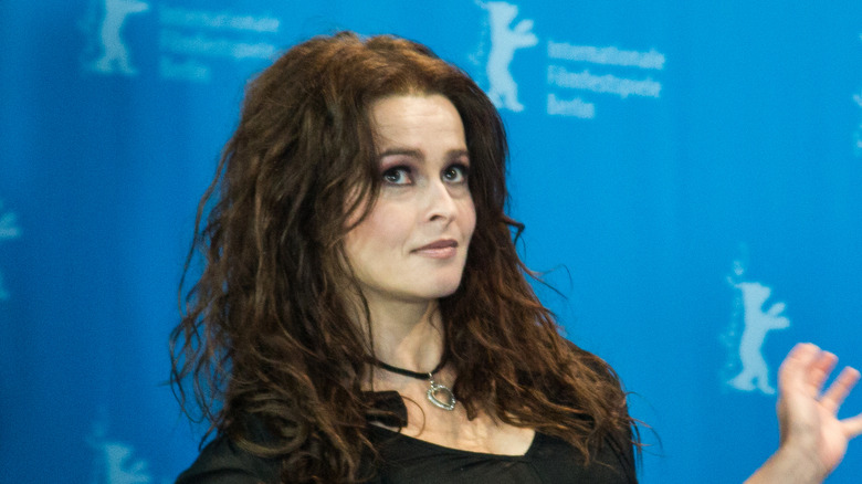 Helena Bonham Carter looking up