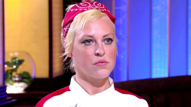 Jessica Vogel looking serious