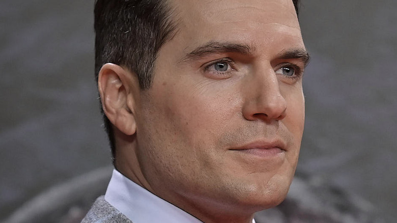 Henry Cavill staring