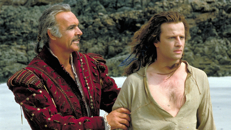 Connor and Rameirez on the beach in "Highlander" (1986)
