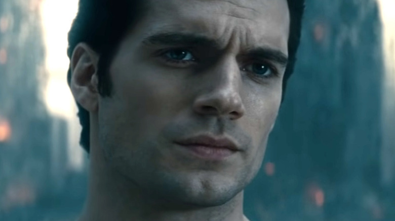 Superman listening to Zod