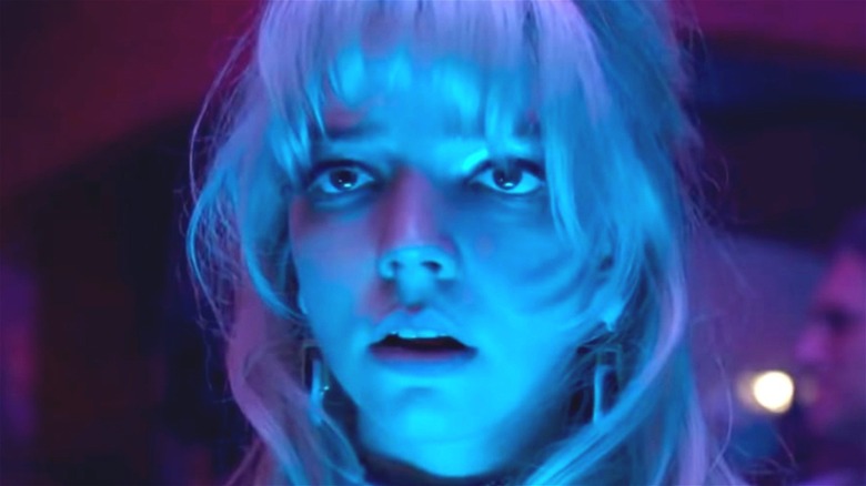 Anya Taylor-Joy in blue light