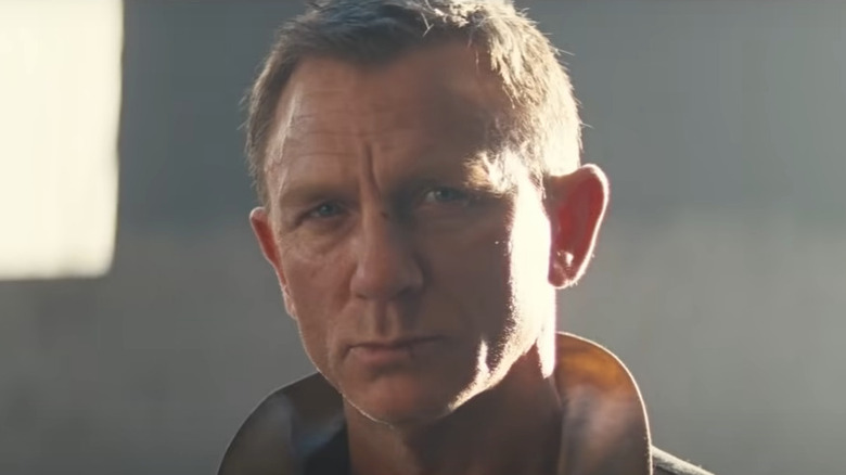 Daniel Craig as James Bond staring ahead