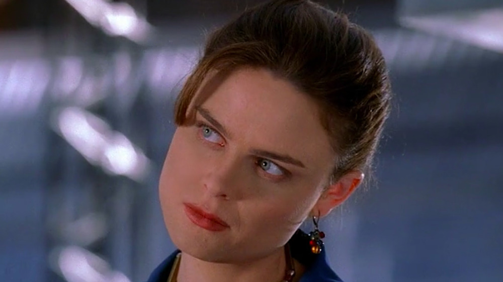 Bones' Emily Deschanel head tilted