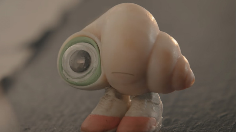 Marcel the Shell with Shoes On crying