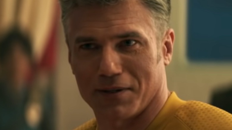 Captain Pike smirking