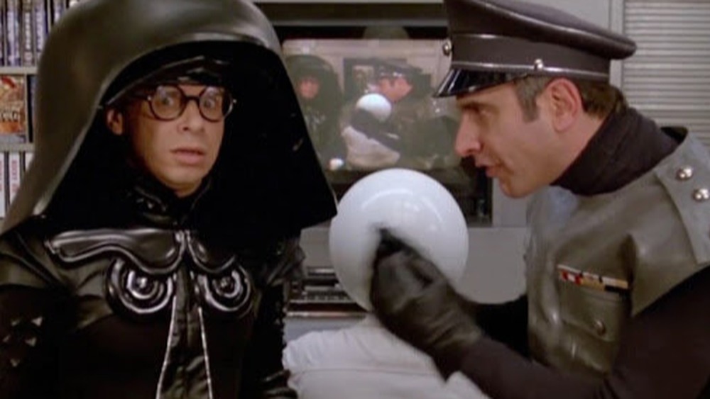 Rick Moranis as Dark Helmet and George Wyner as Colonel Sandurz in Spaceballs